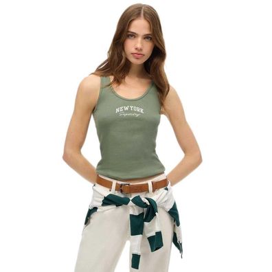 T-Shirt Superdry Athletic Ess Grafik ßrmellos Kaki