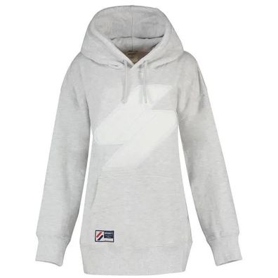 Hoodie Superdry Oversize Weißer Logo-Pullover