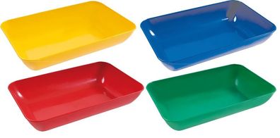 Materialschalen/Bastelschalen Einzelfarben, aus Kunststoff 23 x 15 x 4 cm