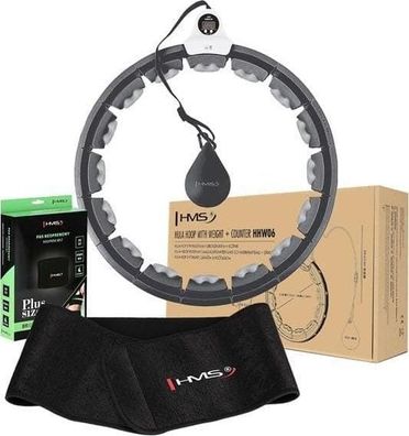 Fitnesszubehör HMS HHW06 verstellbarer Hula Hoop schwarz