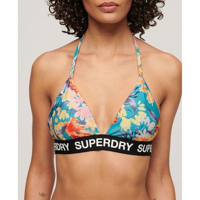 Bikinioberteil Superdry Logo Triangle Blau