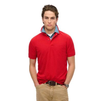 Polo Superdry City Pique Rot