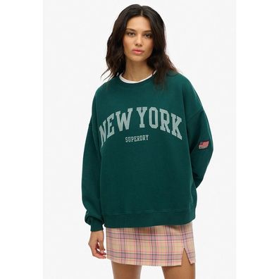Sweatshirt Superdry Athletic Oversized Dunkelgrén