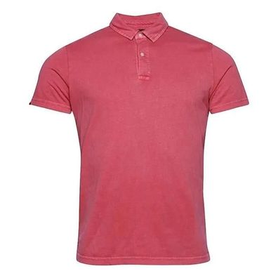 Polo Superdry Studios Jersey Kurzarm Enganliegend Rot Teaberry