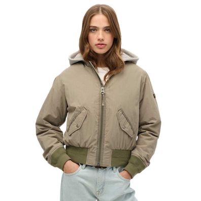Blouson Superdry mit Kapuze, grén, Damen