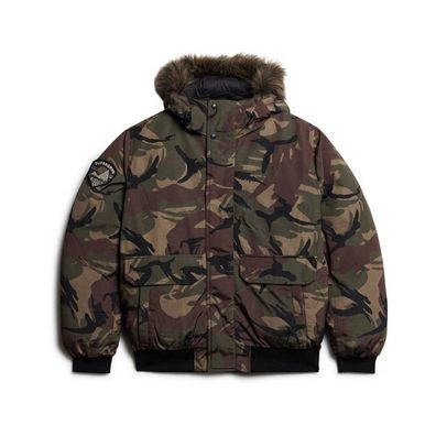 Blouson Superdry Everest Faux Fur Bomber Grén