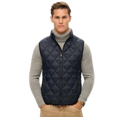 Weste Superdry Diamond Quilt Fuji Lite Eclipse Navy