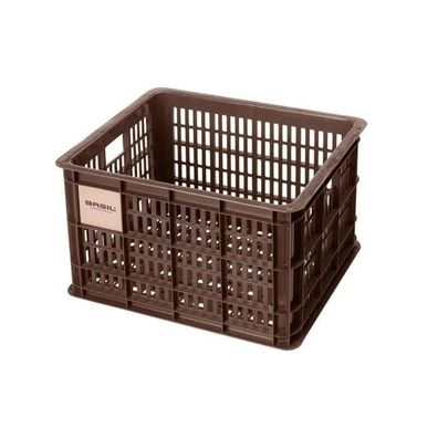 Fahrradkorb Basil Crate M Braun - Robuster recycelter Kunststoff