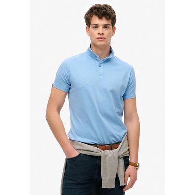 Polo Superdry Kurzarm Slim Fit Blau