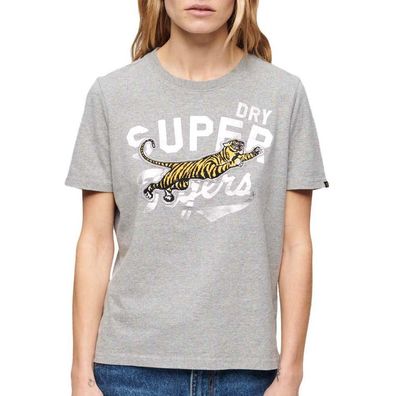T-Shirt Superdry Reworked Classics Grau