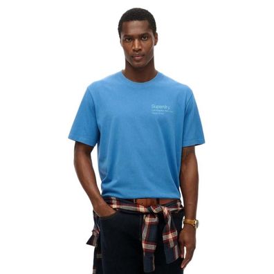 T-Shirt Superdry Core Logo City Blau Monaco