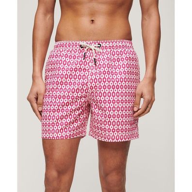 Badehose Superdry m3010231a-2cp bedruckt rosa