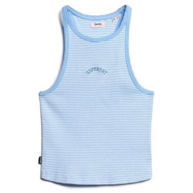 Top Superdry Essential Logo Stripe Racer Vest Blau