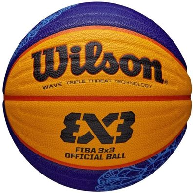 Basketball Wilson FIBA 3X3 Gelb und Blau