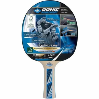Tischtennisschläger Donic Legends 700 mit ITTF-zugelassenem Belag