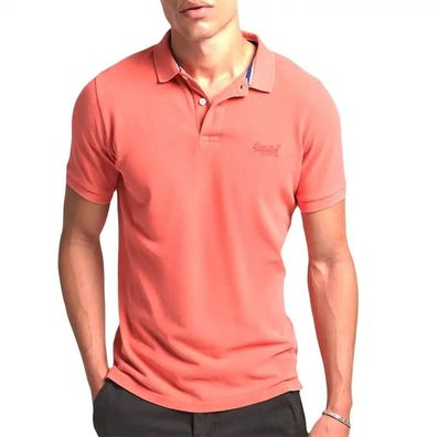 Polo Superdry Vint Destroy Kurzarm Rose
