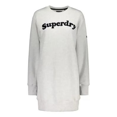 Kleid Superdry Cooper Klassisch Grau