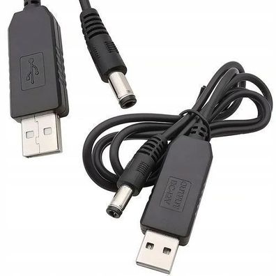 Rosfix USB-DC Spannungswandler 5V auf 12V – 5,5x2,1mm | 1A, 100 cm Kabel