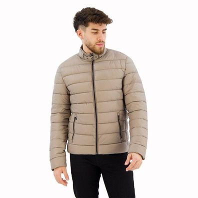 Daunenjacke Superdry Slim Fit beige dunkel geflammt