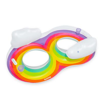 Doppel-Schwimmring Bestway Rainbow Dreams mit Getränkehaltern