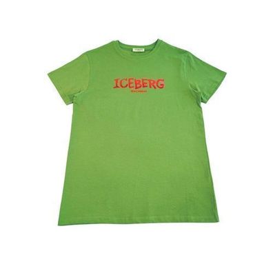 Iceberg Green Cotton Men T-Shirt