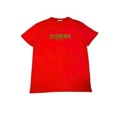 Iceberg Red Cotton Men T-Shirt