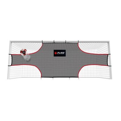 Fußballnetz Pure2Improve Trainingsnetz 500x200 cm grau-rot