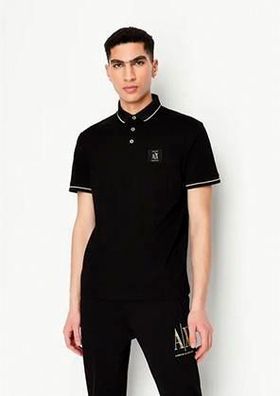 Poloshirt Armani Herren Kurzarm Schwarz