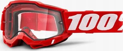 Motocross Brille 100% Accuri 2 Enduro Rot Weiß