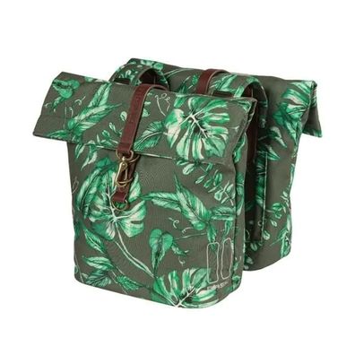Fahrradtaschen Basil Ever-Green mit botanischem Druck