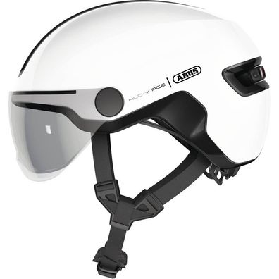 Fahrradhelm Abus HUD-Y ACE Weiß Glänzend
