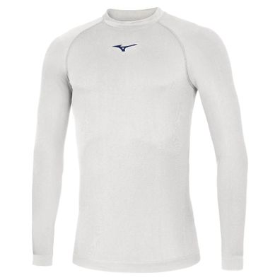 T-Shirt Mizuno Core Langarm Thermounterwäsche Gelb/Marine