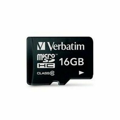 SD MicroSD Card 16GB Verbatim SDHC Premium Class 10 retail