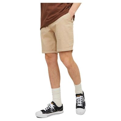 Shorts Jack-and-Jones Beige, Regular Fit, Mid-Länge