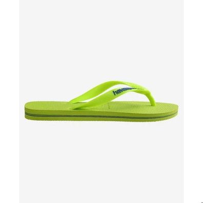 Flip-Flops Havaianas Brasil Logo Colors in Neon-Grén