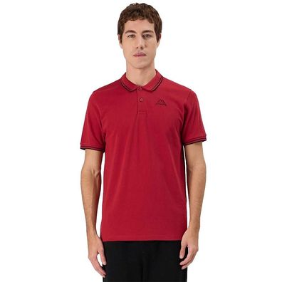T-Shirt Kappa mit enger Passform in Dunkelrot und Schwarz