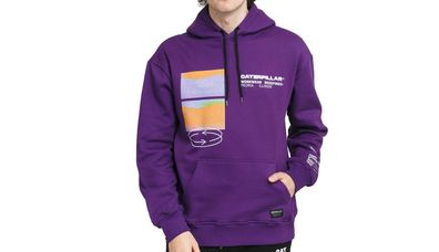 Sweatshirt Caterpillar mit Tasche, violett