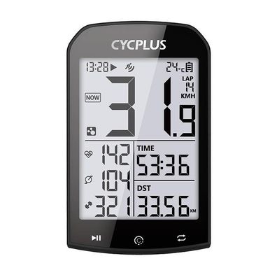 Fahrradcomputer Cycplus M1 GPS kabellos, 2,9 Zoll LCD