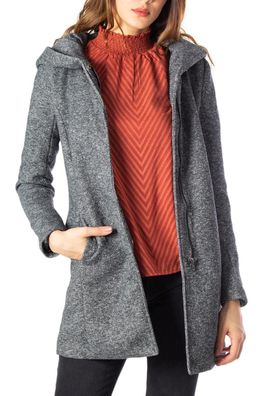 Mantel Only Sedona Leicht Grau mit Kapuze