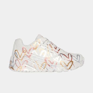Sneaker Skechers Uno Lite mit Herz-Motiv, metallisch