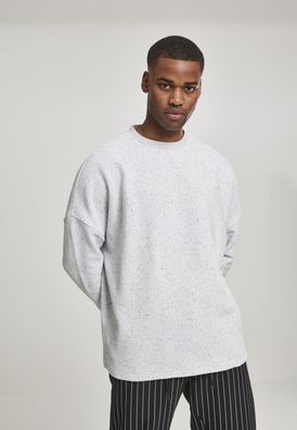 Urban Classics Pullover Cut On Sleeve Naps Interlock Crew Lightgrey