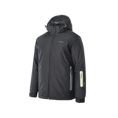 Skijacke Brugi 4ARP Schwarz mit abnehmbarer Kapuze