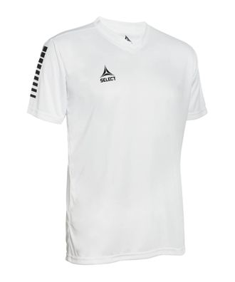 T-Shirt Select Pisa Weiß, Standard Passform, V-Ausschnitt