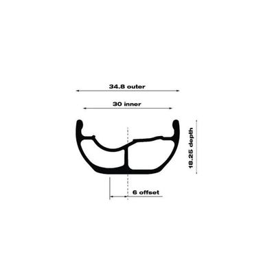 Felgen WTB HTZ i30 Asymmetrisch 30 mm schwarz