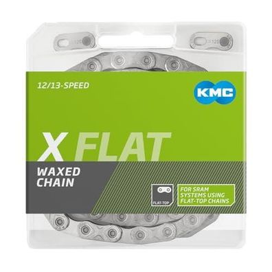 Fahrradzubehör KMC X Flat Top WAXED Silberfarbene Kette