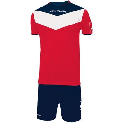Ensemble Givova Kit Campo Rot und Marineblau