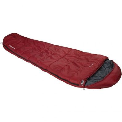 Schlafsack High Peak TR 350 dunkelrot, Mumienform, 3 Jahreszeiten