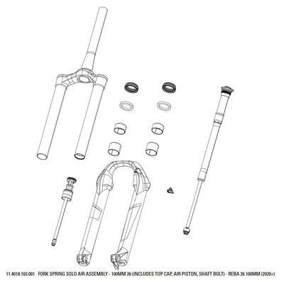 Fahrradgabel RockShox Reba SoloAir 100 mm