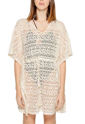 Kleid Vero Moda Maya Calf Beige Kurzarm