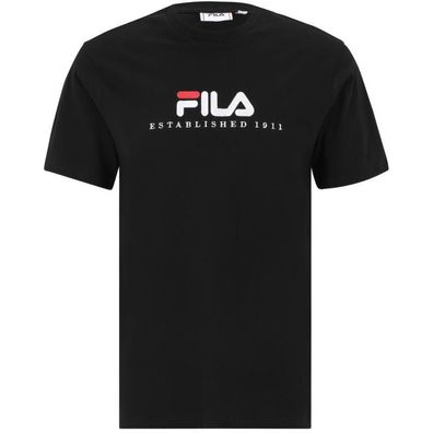 T-Shirt Fila Bedburg Herren Schwarz Baumwolle
